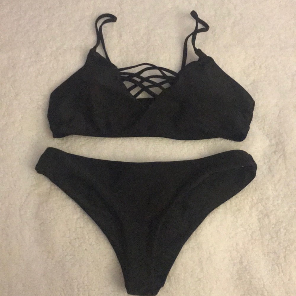Lace Up Bikini Set